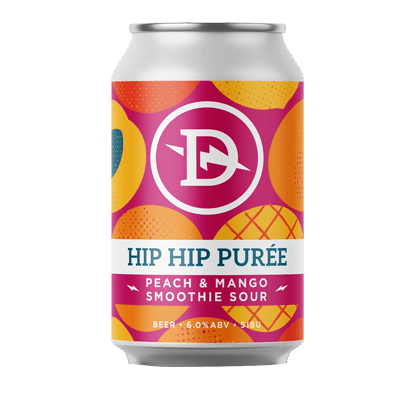Dainton Hip Hip Puree Peach and Mango Smoothie Sour Ale 355ml Can Craft Beer Dainton Brewery
