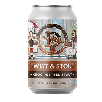 Dainton Twist & Stout Choc Pretzel Stout 375ml Can Craft Beer Dainton Brewery