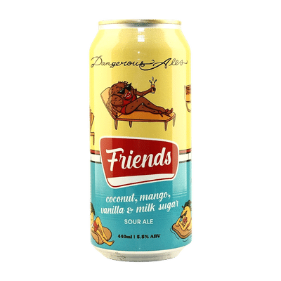 Dangerous Ales Friends Coconut, Mango, Vanilla & Milk Sugar Sour Ale 440ml Can Craft Beer Dangerous Ales