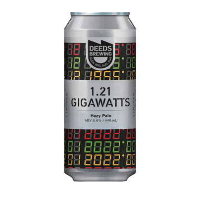 Deeds 1.21 Gigawatts Hazy Pale Ale 440ml Can Craft Beer Deeds Brewing