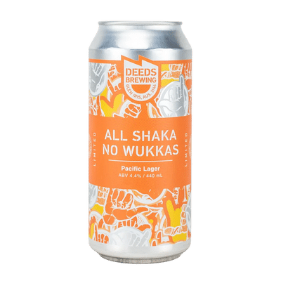 Deeds All Shaka No Wukkas Pacific Lager 440ml Can Craft Beer Deeds Brewing