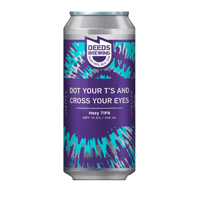 Deeds Brewing Dot Your T's and Cross Your Eyes Hazy TIPA 440ml Can Craft Beer Deeds Brewing