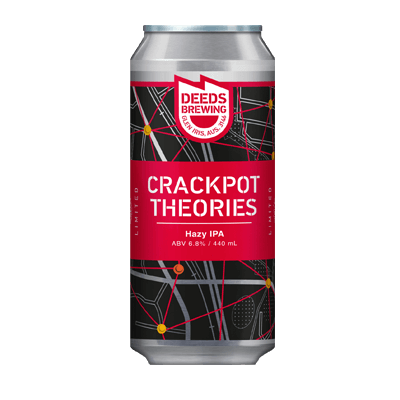 Deeds Crackpot Theories Hazy IPA 440ml Can Craft Beer Deeds Brewing