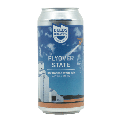 Deeds Flyover State Dry Hopped White Ale 440ml Can Craft Beer Deeds Brewing