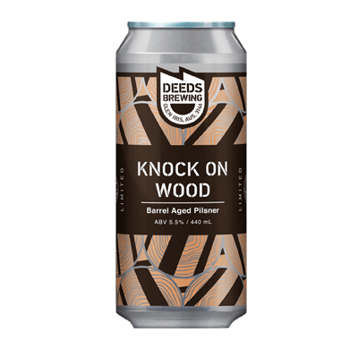 Deeds Knock On Wood Barrel Aged Pilsner 440ml Can Craft Beer Deeds Brewing