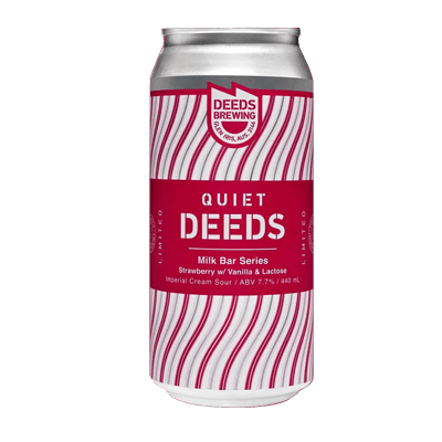 Deeds Milk Bar Series Strawberry, Lactose & Vanilla Sour Ale Single Craft Beer Deeds Brewing