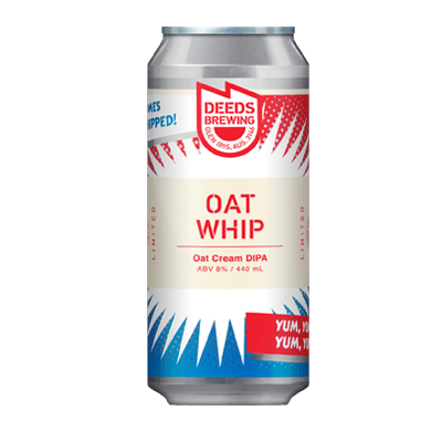 Deeds Oat Whip Oat Cream DIPA 440ml Can Craft Beer Deeds Brewing