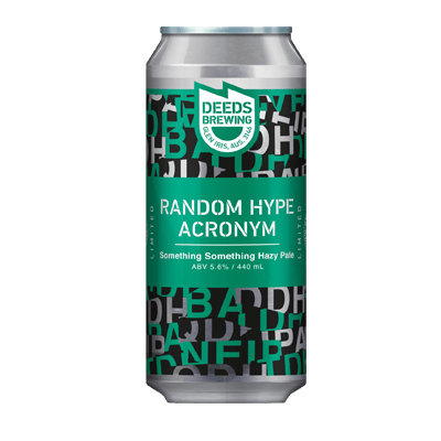 Deeds Random Hype Acronym Hazy Pale Ale 440ml Can Craft Beer Deeds Brewing