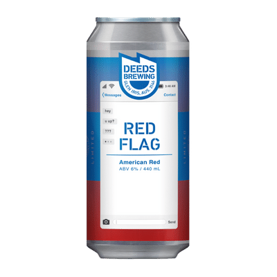 Deeds Red Flag American Red 440ml Can Craft Beer Deeds Brewing