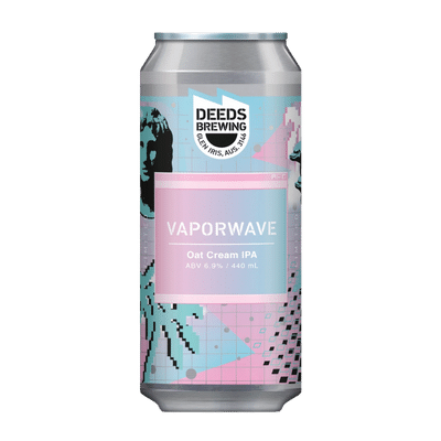 Deeds Vaporwave Oat Cream IPA 440ml Can Craft Beer Deeds Brewing