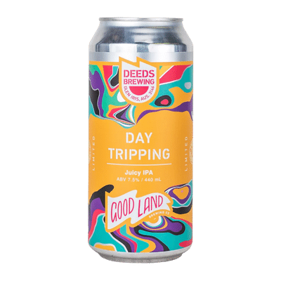Deeds x Good Land Day Tripping Juicy IPA 440ml Can Craft Beer Deeds Brewing