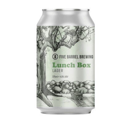 Five Barrel Lunch Box Lager 375ml Can Craft Beer Five Barrel