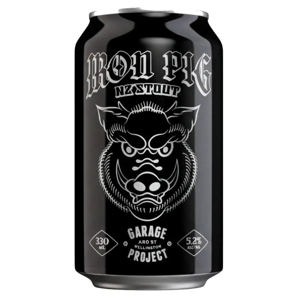 Garage Project Iron Pig Nz Stout 330ml Can Craft Beer Garage Project