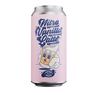 Garage Project Nitro Double Vanilla Oat Cream Latte Stout 440ml Can Craft Beer Garage Project