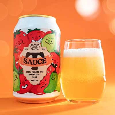 Garage Project T-Sauce Spicy Tomato and Salted Lime Sour 330ml Can Craft Beer Garage Project