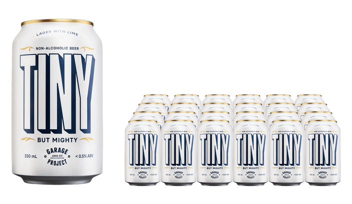 Garage Project Tiny Non-alcoholic Lager with Lime Pack of 24 Sans Drinks Bundle Beer Cartel