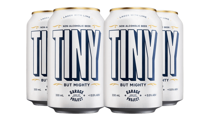 Garage Project Tiny Non-alcoholic Lager with Lime Pack of 4 Sans Drinks Bundle Beer Cartel