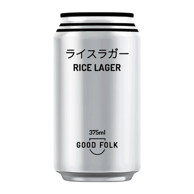 Good Folk Rice Lager 375ml Can Craft Beer Good Folk Brewing