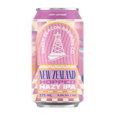 Green Beacon NZ Hopped Hazy IPA 375ml Can Craft Beer Green Beacon Brewing Co