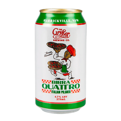 Grifter Birra Quattro Italian Pilsner 375ml Can Craft Beer Grifter Brewing Co