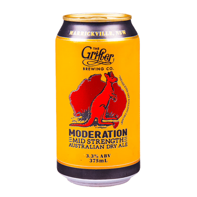 Grifter Moderation Mid Strength Australian Dry Ale 375ml Can Craft Beer Grifter Brewing Co