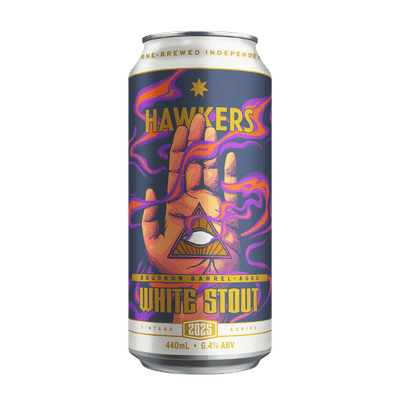 Hawkers BBA White Stout 2025 440ml Can Craft Beer Hawkers