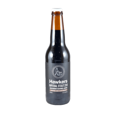 Hawkers Bourbon Barrel Aged Imperial Stout with Coffee & Cardamom 2018 Hawkers Beer