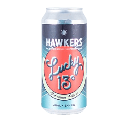 Hawkers Lucky 13 Bohemian Pilsner 440ml Can Craft Beer Hawkers Beer