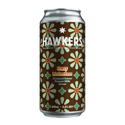 Hawkers Oaty McOatface Oatmeal Cacao Peanut Milk Stout 440ml Can Craft Beer Hawkers Beer