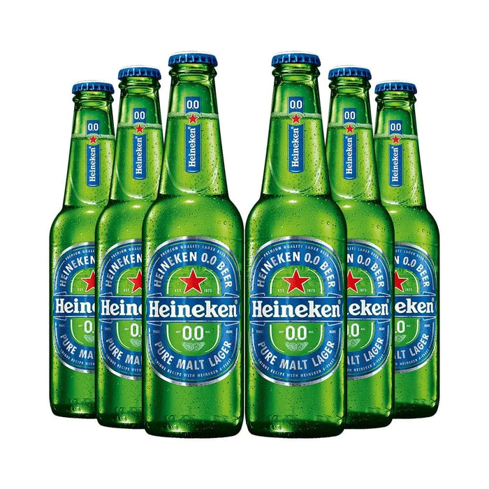 Heineken 0.0 Non Alcoholic Lager Pack of 6 Sans Drinks Bundle Heineken