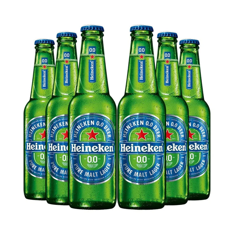 Heineken 0.0 Non Alcoholic Lager Pack of 6 Sans Drinks Bundle Heineken