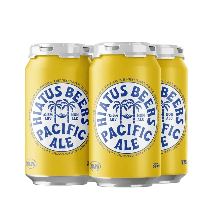 Hiatus Beers Non-Alcoholic Pacific Ale Pack of 4 Sans Drinks Bundle Hiatus Beers