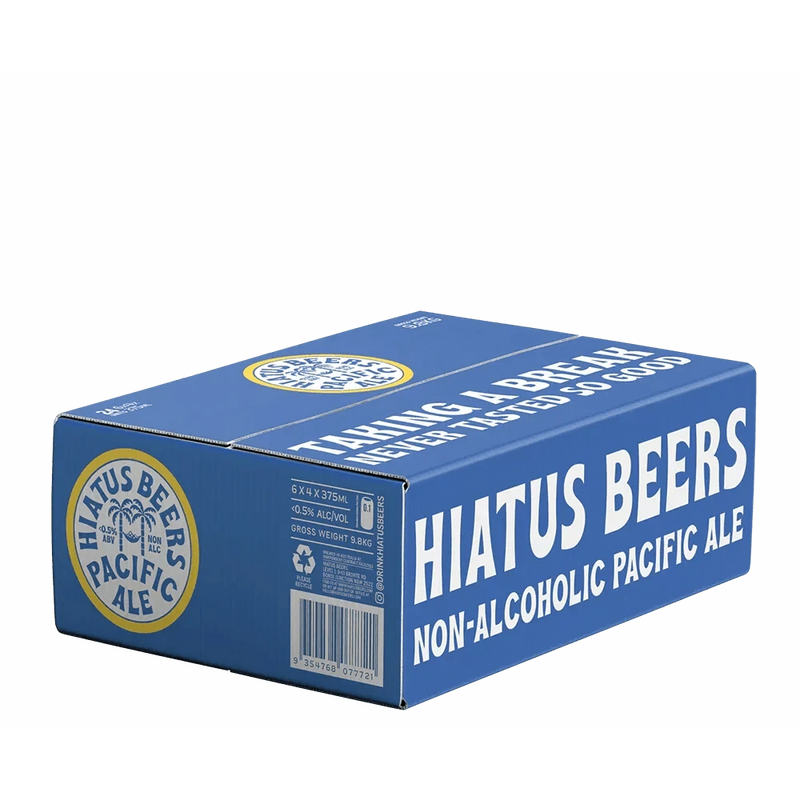 Hiatus Beers Non-Alcoholic Pacific Ale Pack of 24 Sans Drinks Bundle Hiatus Beers