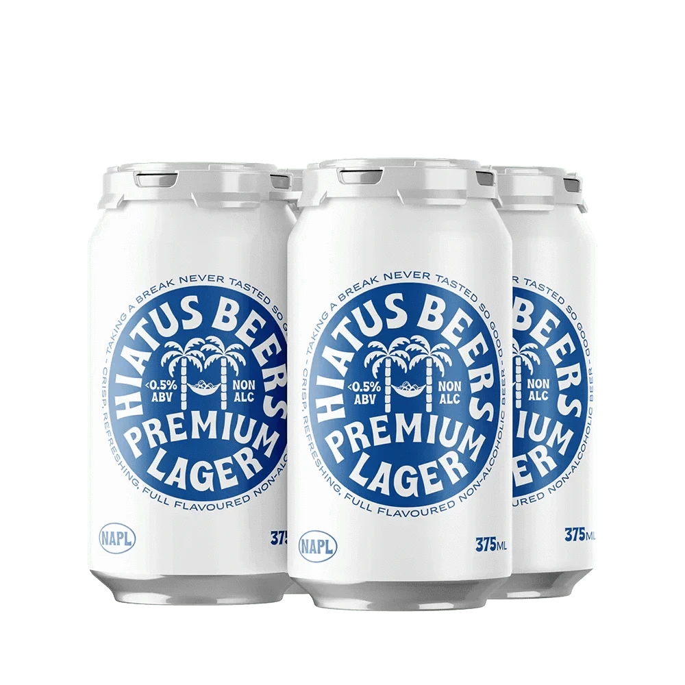 Hiatus Premium Lager Pack of 4 Sans Drinks Bundle Hiatus Beers