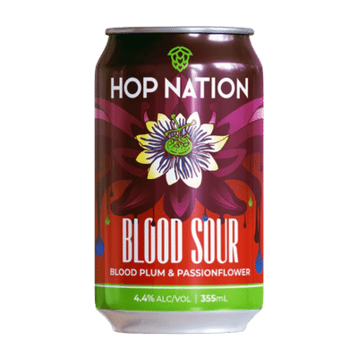 Hop Nation Blood Sour with Blood Plum & Passionfruit 355ml Can Craft Beer Hop Nation Brewing Co