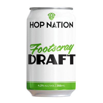 Hop Nation Footscray Draft 355ml Can Craft Beer Hop Nation