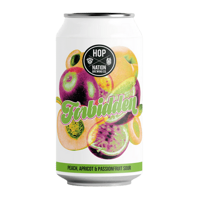 Hop Nation Forbidden Peach, Apricot & Passionfruit Sour 375ml Can Craft Beer Hop Nation Brewing Co