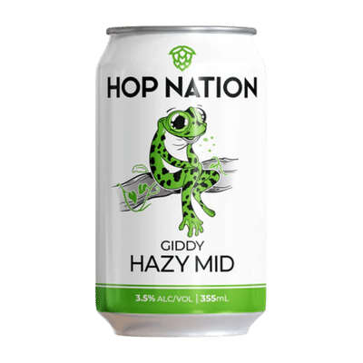 Hop Nation Giddy Hazy Mid 355ml Can Craft Beer Hop Nation Brewing Co