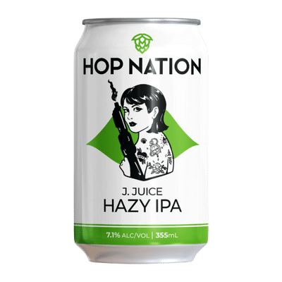 Hop Nation J-Juice Hazy IPA 355ml Can Craft Beer Hop Nation Brewing Co