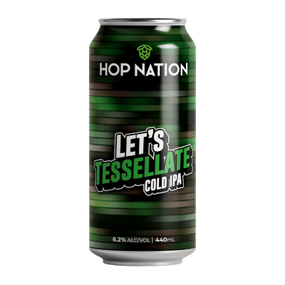 Hop Nation Let's Tessellate Cold IPA 440ml Can Craft Beer Hop Nation Brewing Co