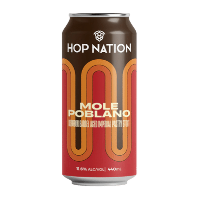 Hop Nation Mole Poblano BBA Imperial Pastry Stout 440ml Can Craft Beer Hop Nation Brewing Co