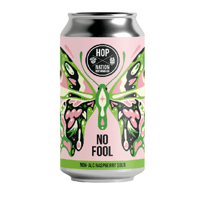 Hop Nation No Fool Non-Alc Raspberry Sour 375ml Can Craft Beer Hop Nation Brewing Co