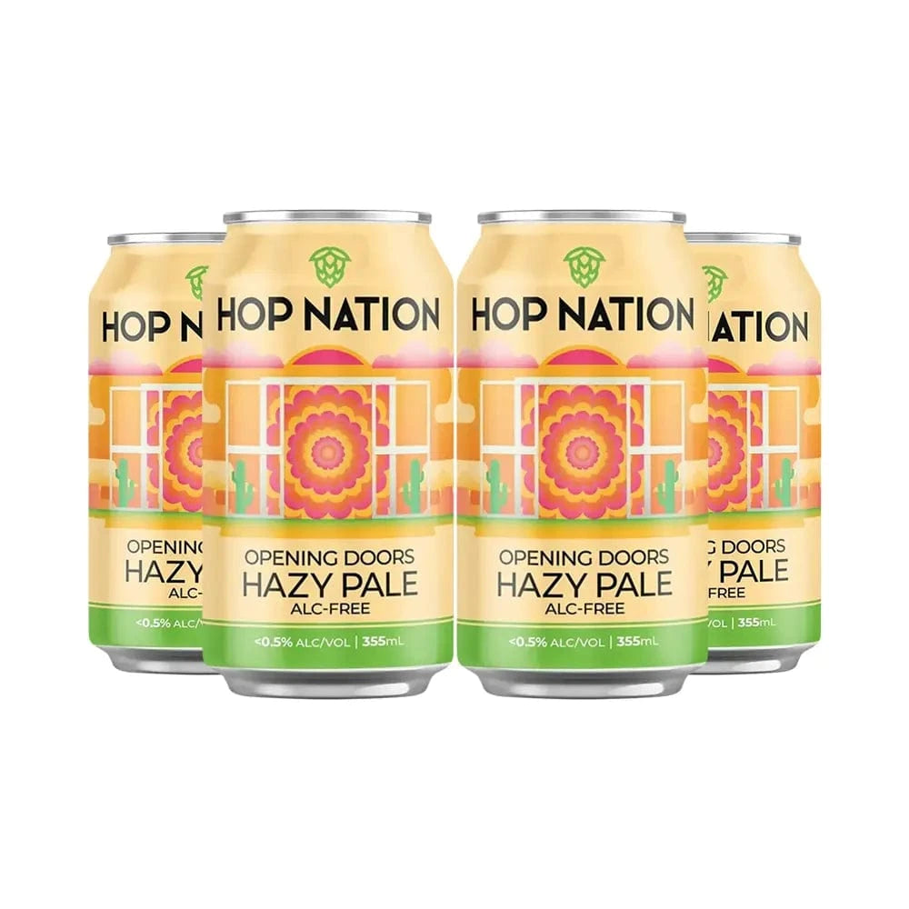 Hop Nation Opening Doors Hazy Pale Ale Pack of 4 Sans Drinks Bundle Hop Nation Brewing Co