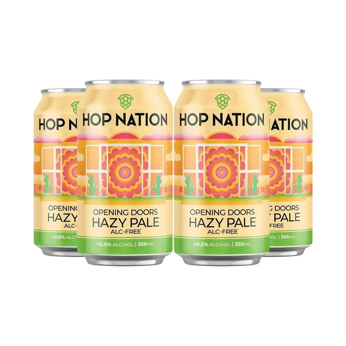 Hop Nation Opening Doors Hazy Pale Ale Pack of 4 Sans Drinks Bundle Hop Nation Brewing Co