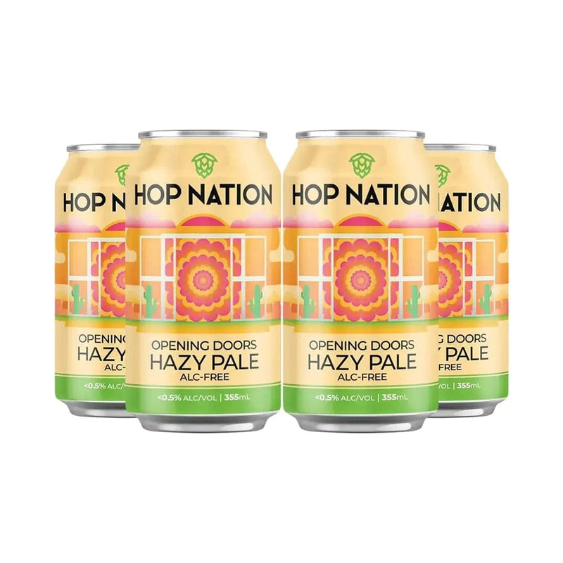 Hop Nation Opening Doors Hazy Pale Ale Pack of 4 Sans Drinks Bundle Hop Nation Brewing Co