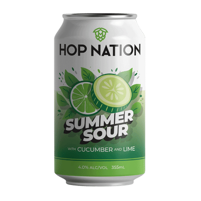 Hop Nation Summer Cucumber & Lime Sour 355ml Can Craft Beer Hop Nation Brewing Co