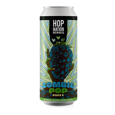 Hop Nation Zombie Pop Part 2 Boysenberry & Blueberry Imperial Sour 440ml Can Craft Beer Hop Nation Brewing Co