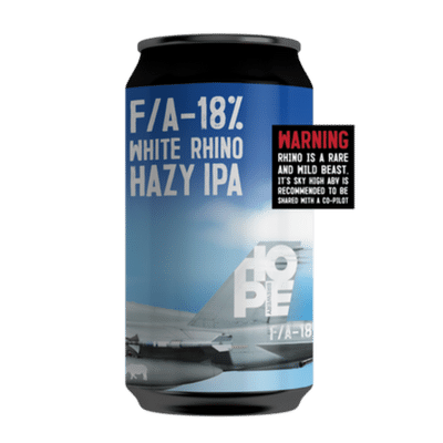Hope F/A-18% White Rhino Hazy IPA 375ml Can Craft Beer Hope Brewery
