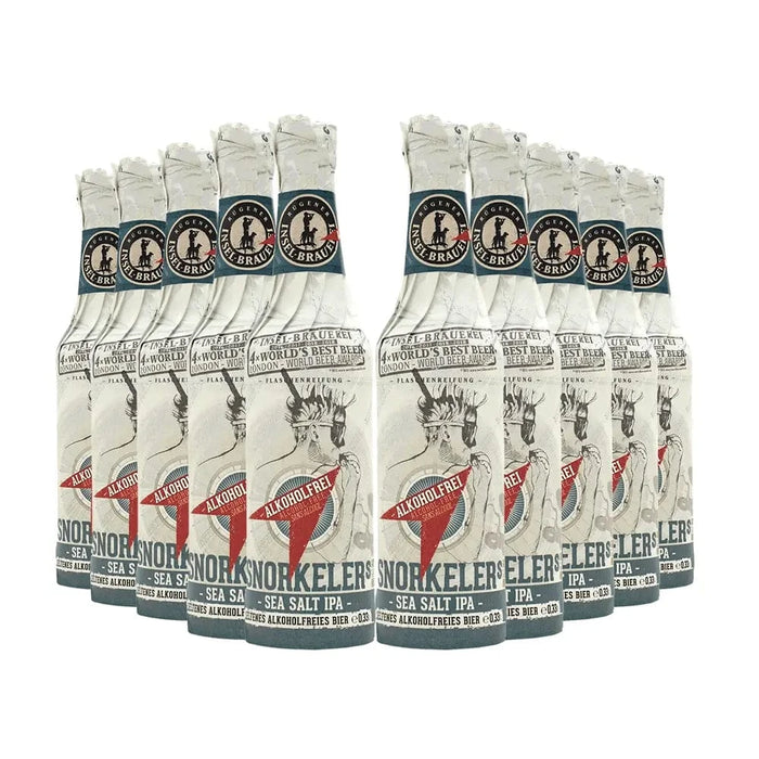 Insel Brauerei Snorkeler's Alcohol Free Sea Salt IPA Pack of 12 Sans Drinks Bundle Insel-Brauerei