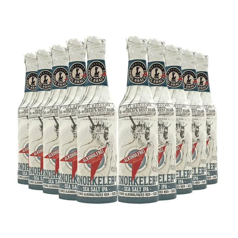 Insel Brauerei Snorkeler's Alcohol Free Sea Salt IPA Pack of 12 Sans Drinks Bundle Insel-Brauerei